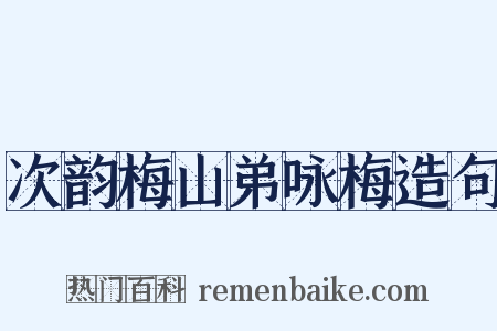 次韵梅山弟咏梅造句是什么意思的图片